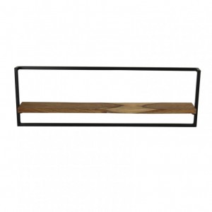 WALL SHELF METAL 76XH24cm - black