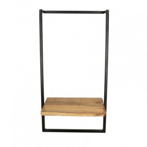 METAL WALL SHELF H56cm - black