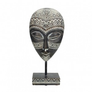 MASK C / BASE RES. 13X7XH28.5 cm-brown