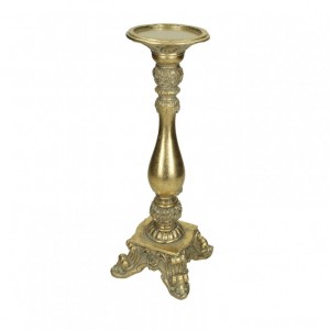 CANDELABRO POLIRES.ORO 12,5X12,5 H35,2