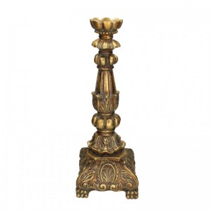 CANDELABRO RESINA 17 H46 CM - oro