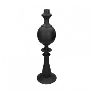 RESIN CANDLESTICK 13XH44CM - black