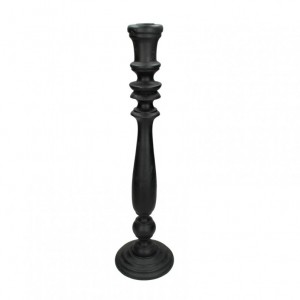 CANDELABRO RESINA 12,5 H48 cm - nero