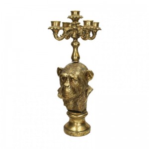 CANDELABRO SCIMMIA RES.18X18 H49 - gold