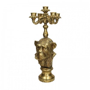 CANDELABRO SCIMMIA RES.18X18 H49 - gold