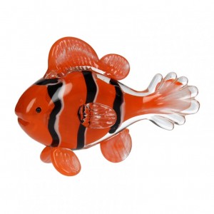 PESCE VETRO 14,5XH10CM - arancione