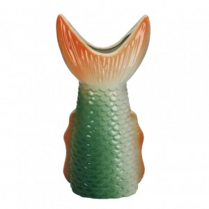 VASO CODA PESCE 13,5XH28,5CM-verde/aranc