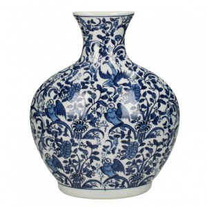 VASO PORCELLANA 25X9XH30,5cm - blue