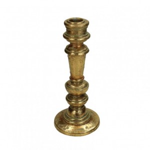 RESIN CANDLESTICK 8,5XH20 cm -gold