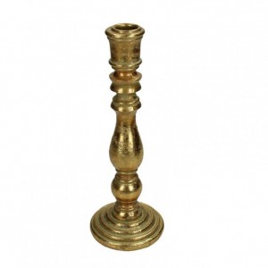 CANDELABRO RESINA 8,5XH24 cm -gold