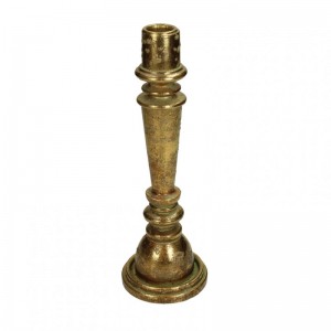 CANDELABRO RESINA 8,5X8,5X24cm - gold