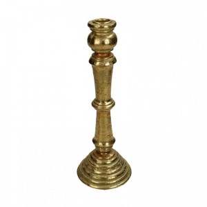 CANDELABRO RESINA 10X10X28cm - gold