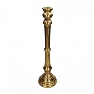 CANDELABRO RESINA 15X15X55cm - gold