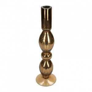 CANDELABRO VETRO 8,9XH30 cm -rame