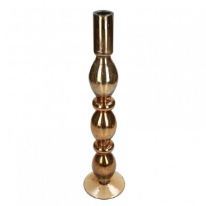 CANDELABRO VETRO 10XH40 cm - rame