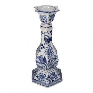 CANDELABRO PORCELLANA 17,5XH36,5cm -blue