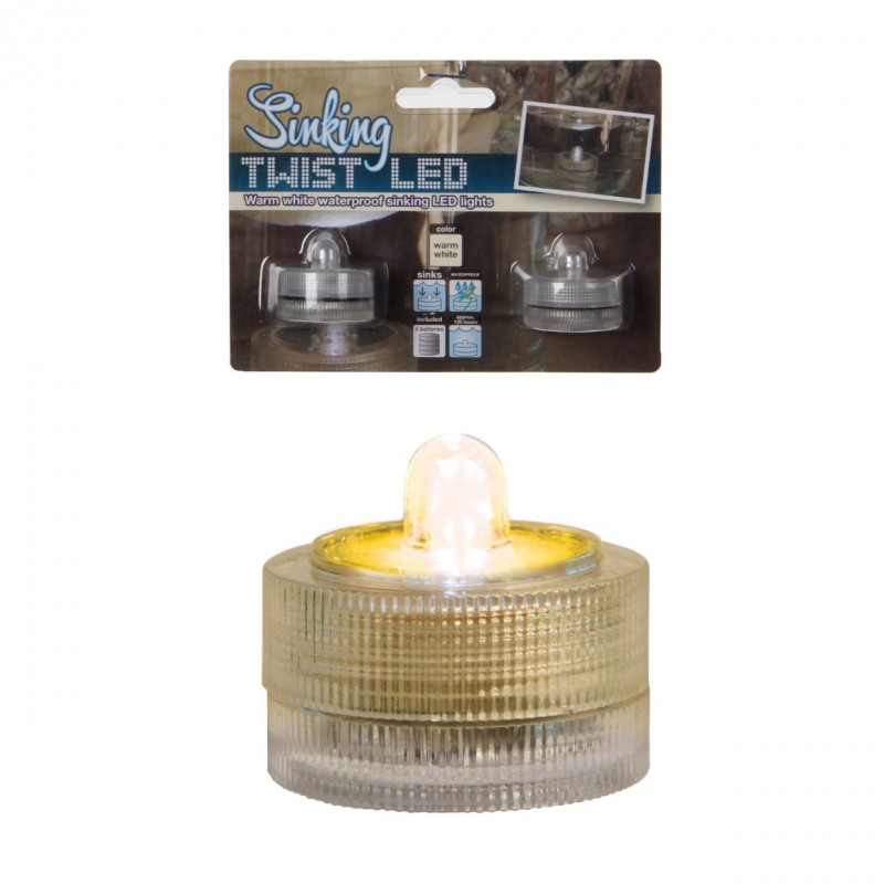 S/2 tealight led ambra