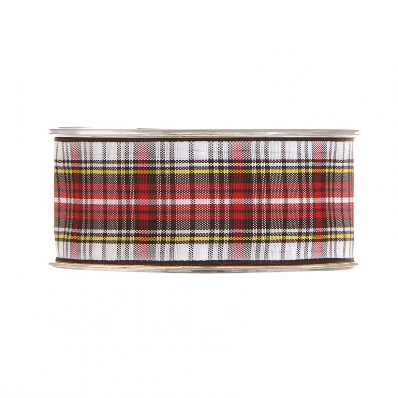 N/tartan mm38x20mt - white red