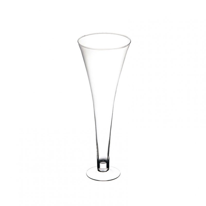 INNA-Glas Vaso Da Tavolo ZANIYE In Vetro Trasparente - Forma A Clessidra, 20x17 Cm