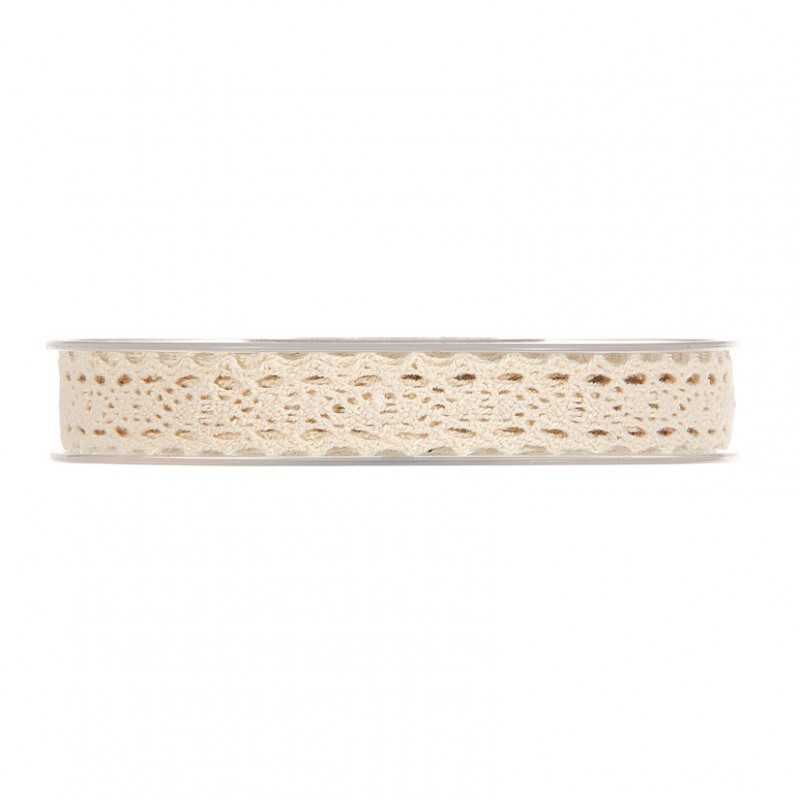 N/small lace 15mm 10mt -natural