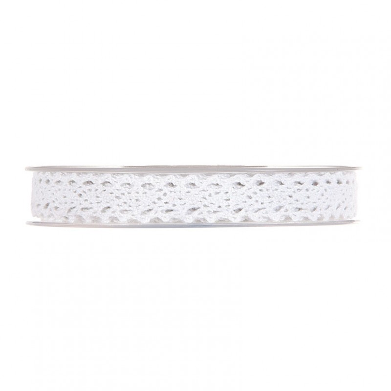 N/small lace 15mm 10mt -white