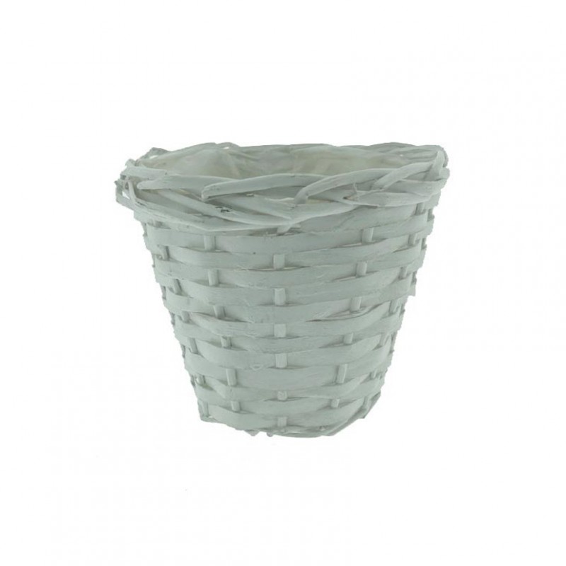 Cesto vimini d23,5 h20,5 cm - bianco