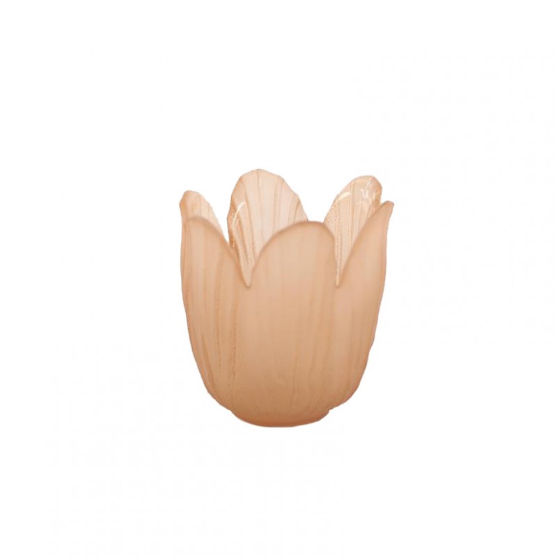 Portacandela tulip d7,5 h7,5cm - peach