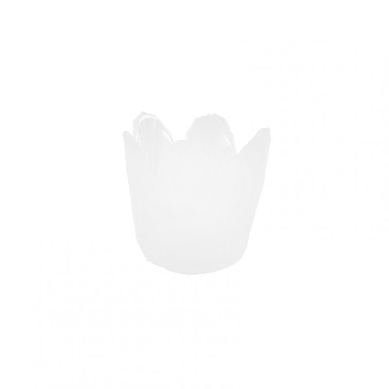 Portacandela tulip d7,5 h7,5cm - white