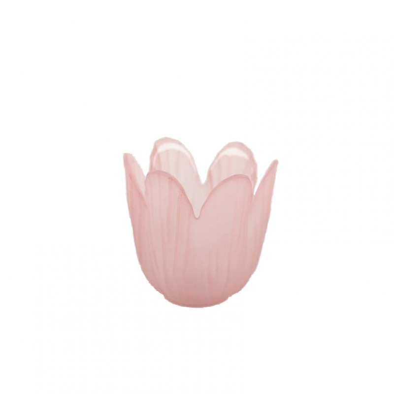 Portacandela tulip d7,5 h7,5cm - rose