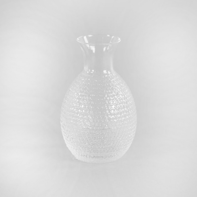 Bottiglia vetro d8 h12,5cm - white