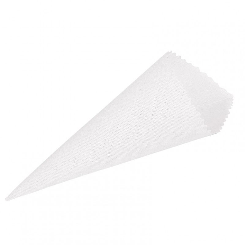 Cono cotone cm 6x18 pz 10-bianco