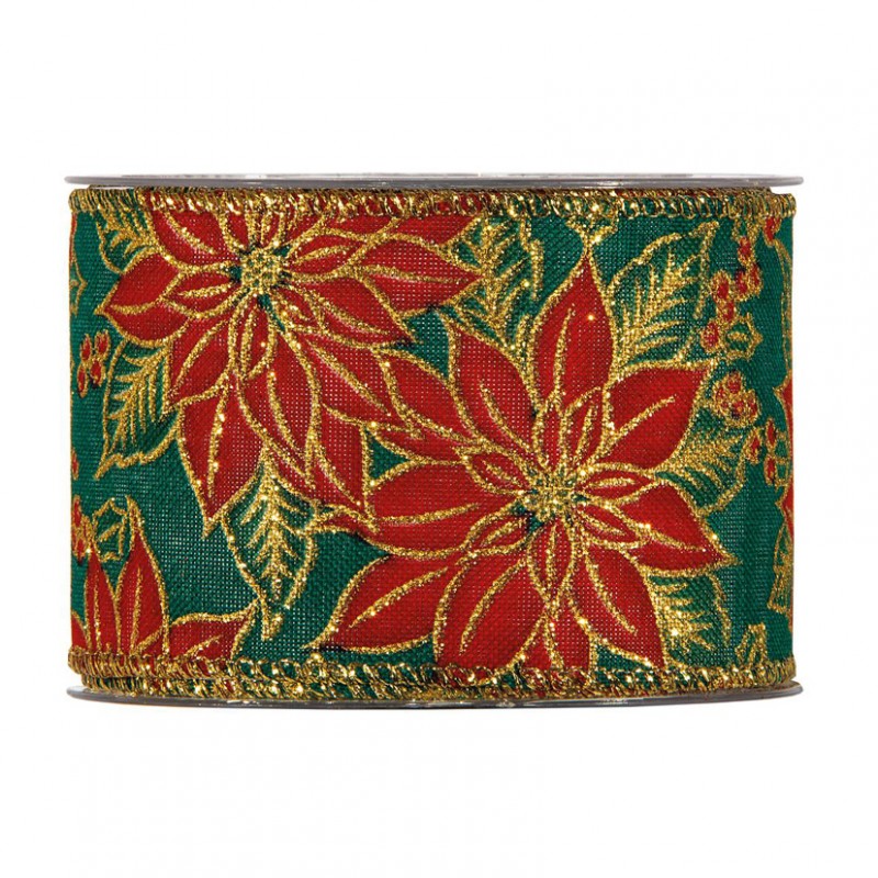 4375 | N/XMAS STAR IN GREEN 63MM 10MT