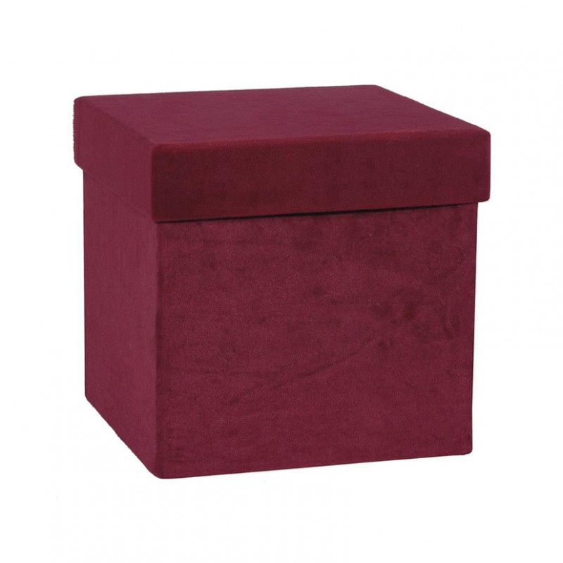 4513M08 | SCATOLA PIEG. VELVET 20X20XH20 cm -red