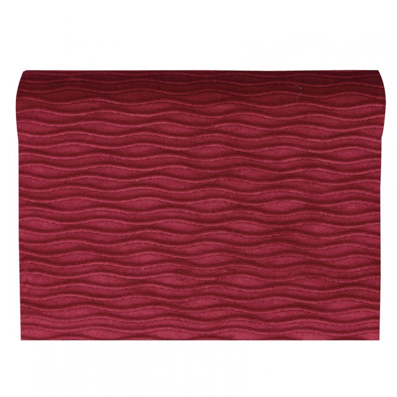 4601XXG-24 | RUNNER VELVET WAVES 48CM 1,8MT-bordeaux