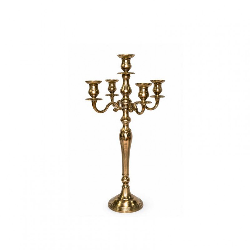 G-4951-GD | CANDELABRO ALLUM.SHINE GOLDH80CM-5fuochi