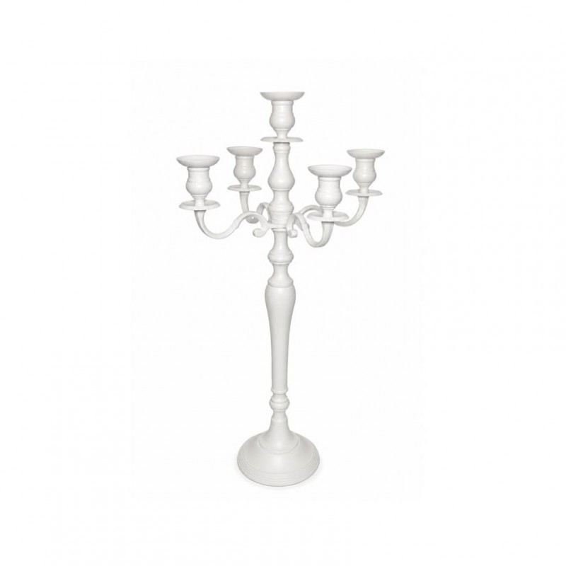 G-4951-WH | CANDELABRO ALLUM.white matt H80-5fuochi