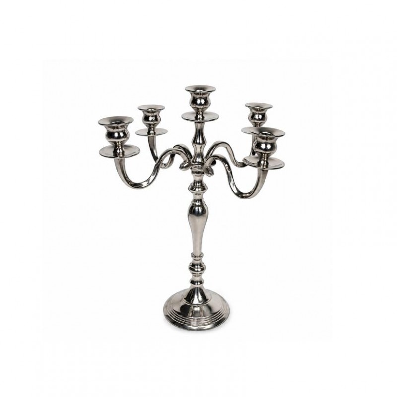 G-4951S-NK | CANDELABRO ALLUM. H40 5fuochi - nickel