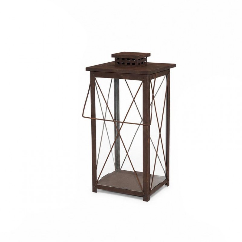 Lanterna met.33xh70cm - ruggine