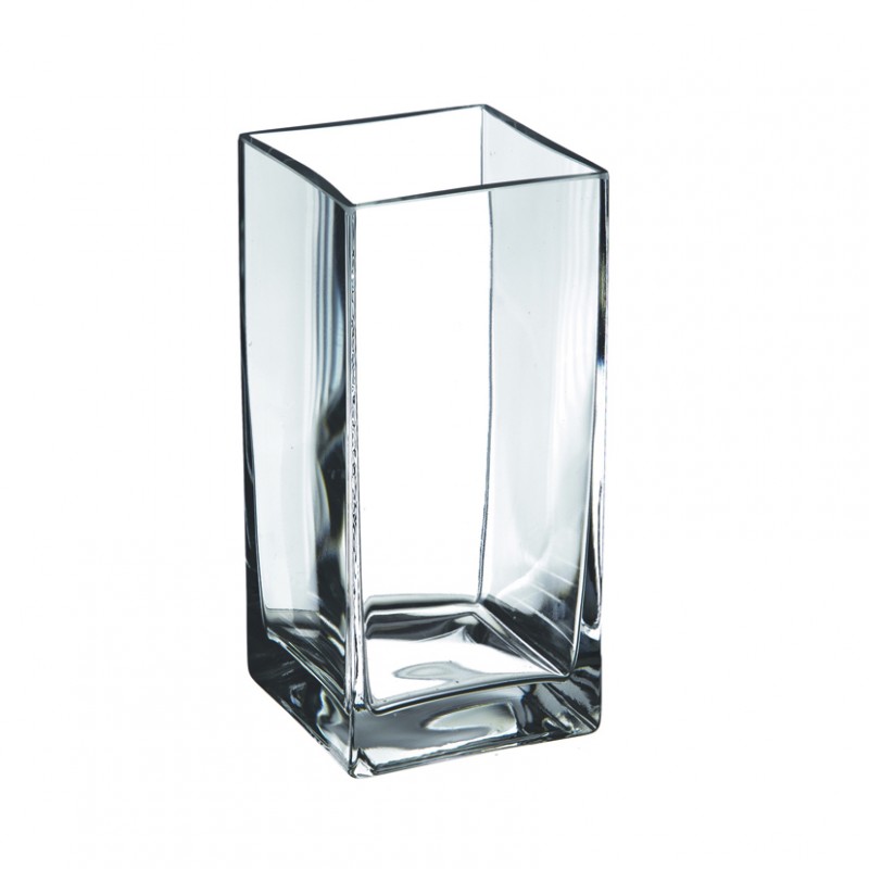 SQUARE GLASS VASE CM 30X14X14 | 523B | glass cubes | Firenze Gandon