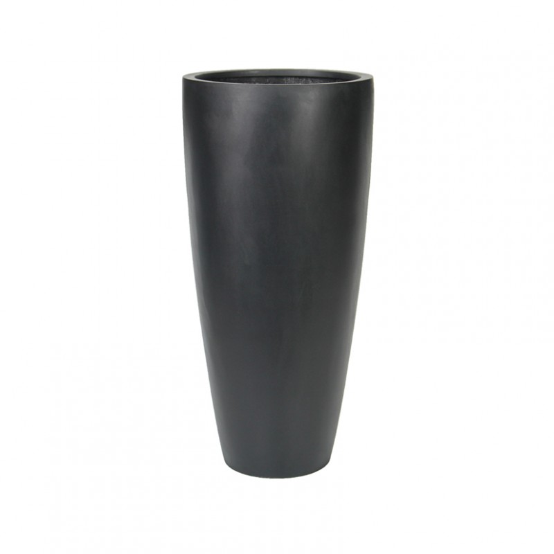 Vaso resina/fibra vet. d36,5 h79,5 black