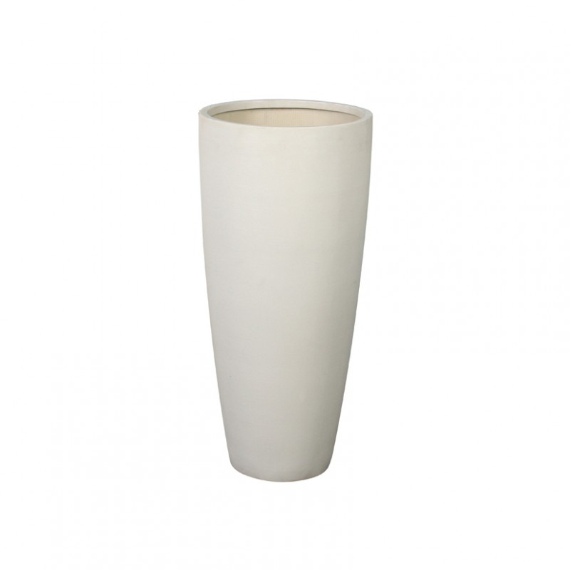 Vaso resina/fibra vet.d36,5 h79,5-cream