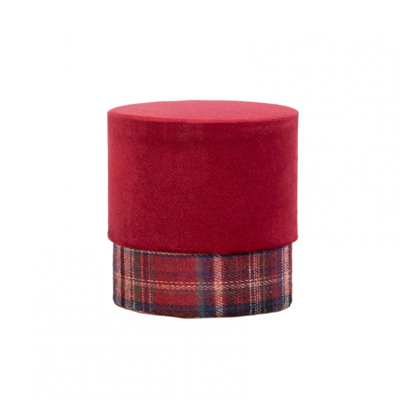 5548-24 | SCATOLA TARTAN D9,5 H10 - bordeaux