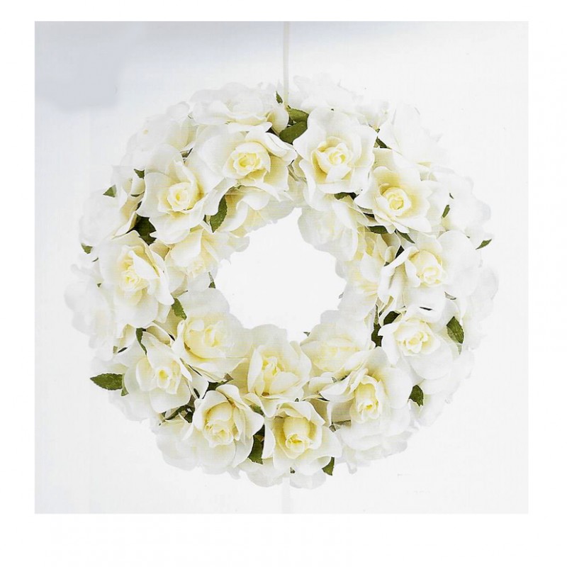 CORONA ROSE D35 CM 57144M wedding candelabri votivi varie Firenze