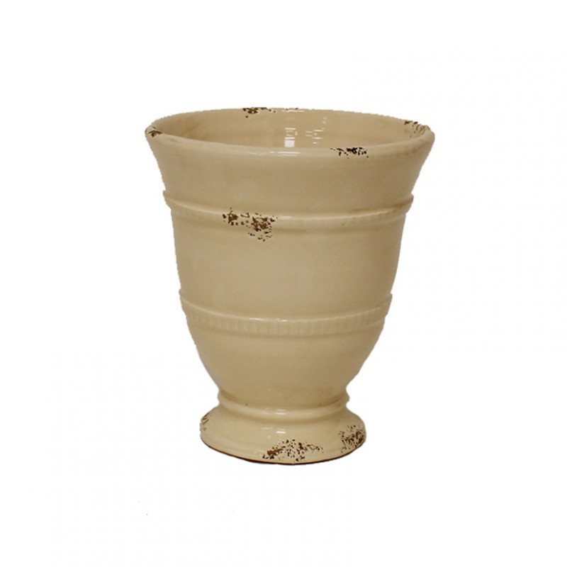 Ceramic cup dm23.5 h27cm-cream