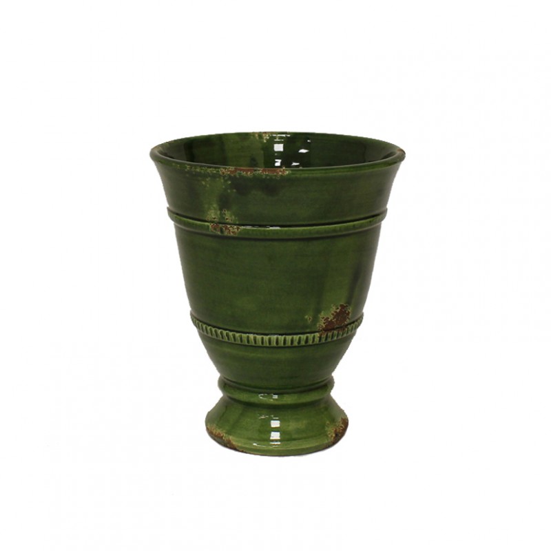 Ceramic cup dm23.5 h27cm-green