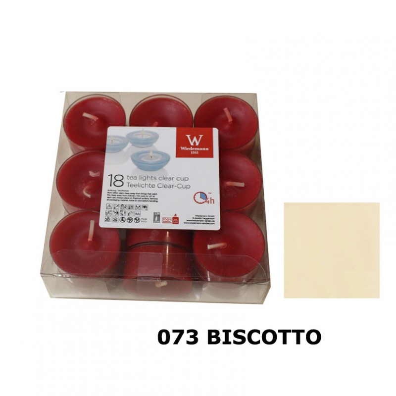 Teelight mm38 pz18 4ore -biscotto