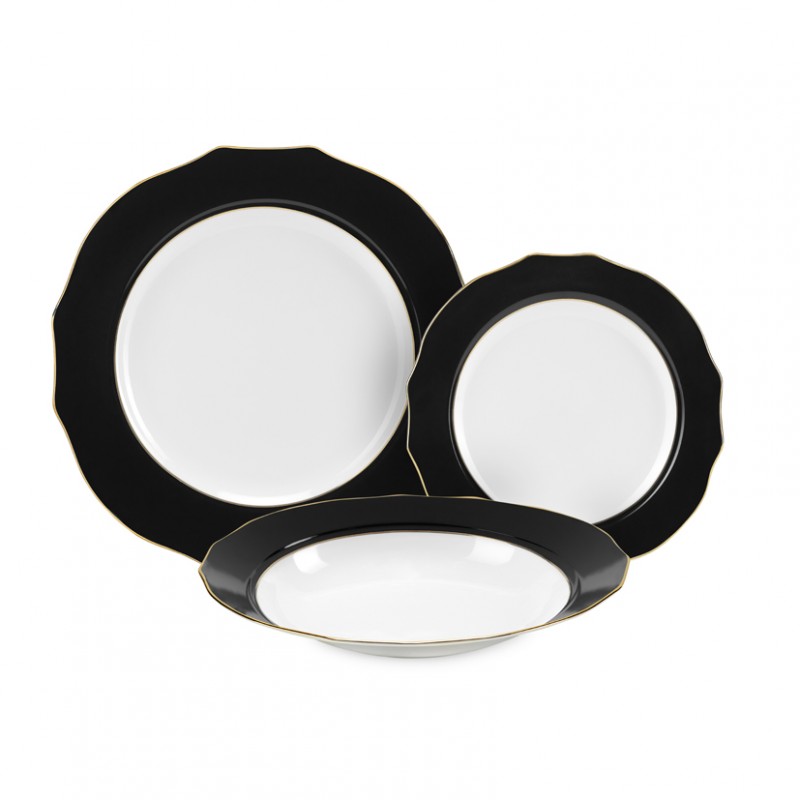 Servizio tavola vivienne pz18 - nero