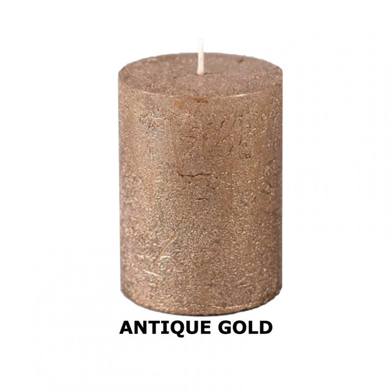 Candela rustica metal (130/100)-ant.gold