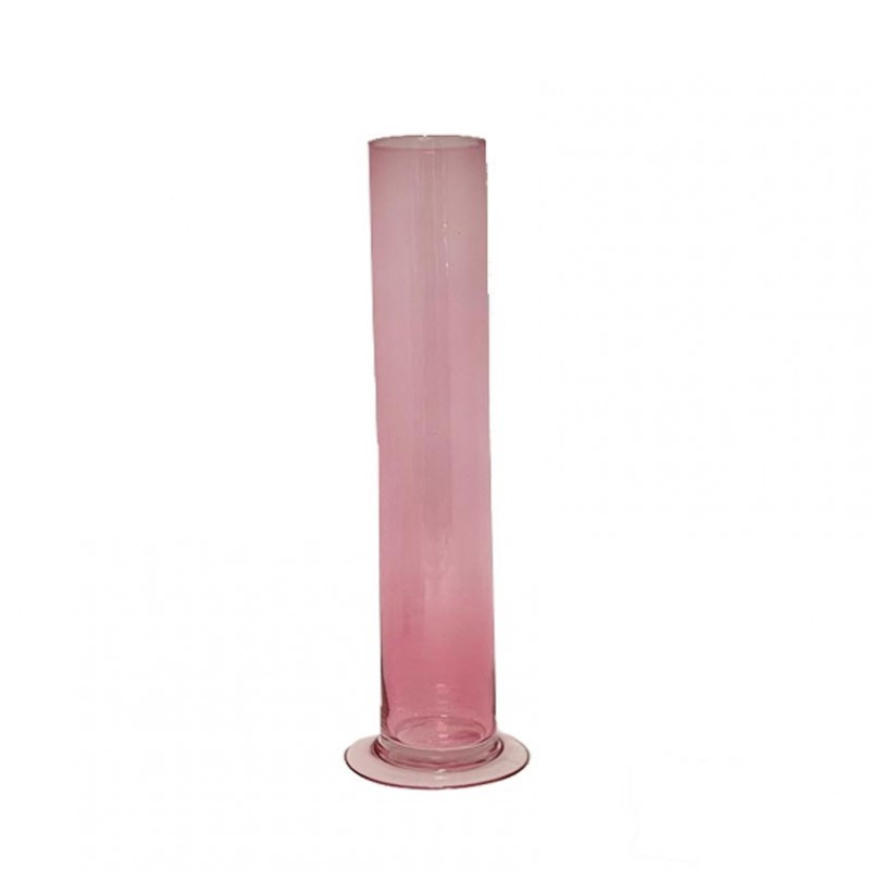 Monofiore vetro d5 h 25 cm - rosa