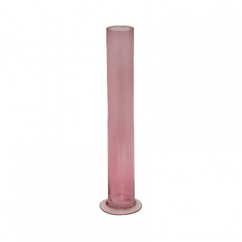 Monofiore vetro d5 h 30 cm - rosa